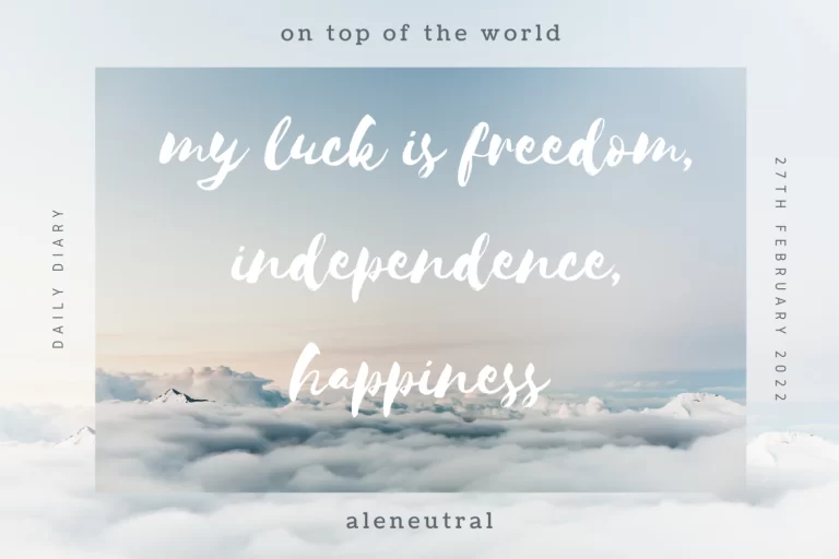 May mắn của mình là được độc lập, tự do, hạnh phúc